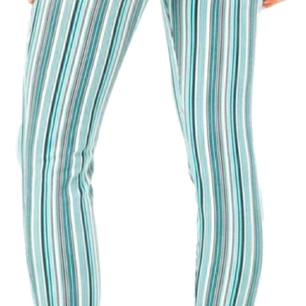 Liverpool Chloe Crop Skinny Turquoise Multi Stripe